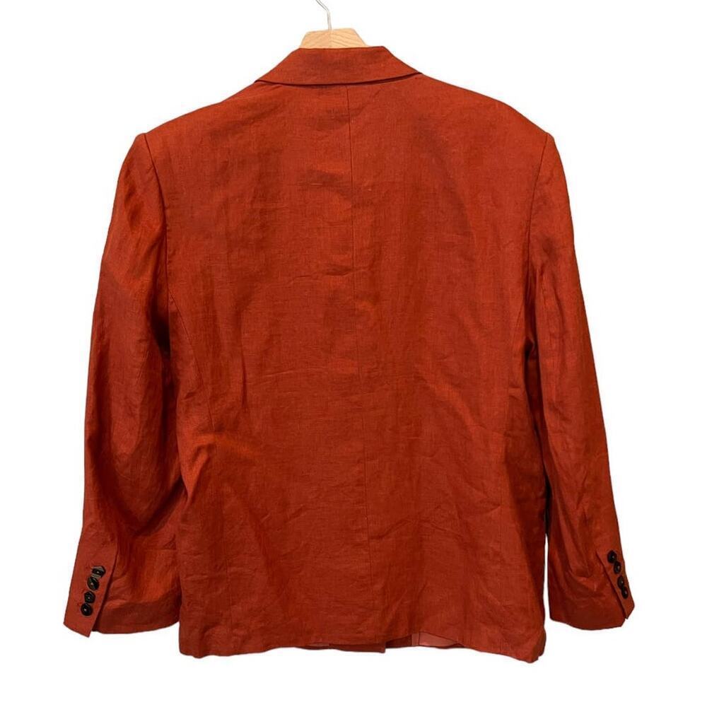 Farm Rio Brown Linen Blazer Size Large - Picture 4 of 9